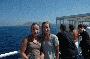 dean and tina on the ferry to santorini