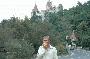 having a snack outside of Dracula's castle