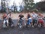 close up of the crew on motorbikes